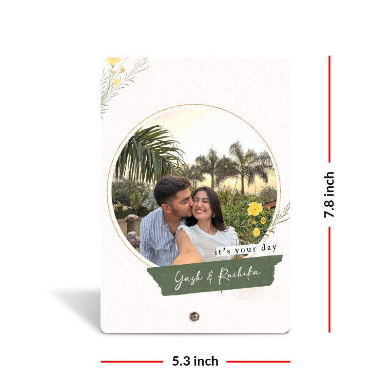 Personalized Couple Photo Frame Stand | Bedside Desk Tabletop Customized Gift for Couple Special, Birthday, Wedding, Engagement Anniversary Gift for Wife & Husband